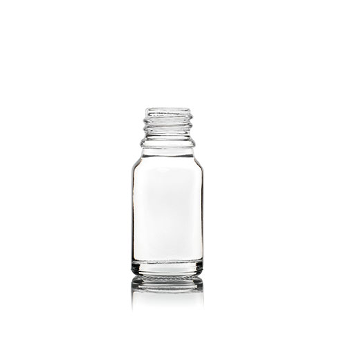 1 OZ Clear Boston Round Glass Bottle