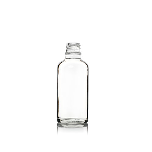 4 OZ Clear Boston Round Glass Bottle