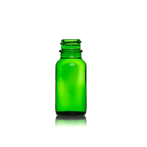 4 OZ Green Boston Round Glass Bottle