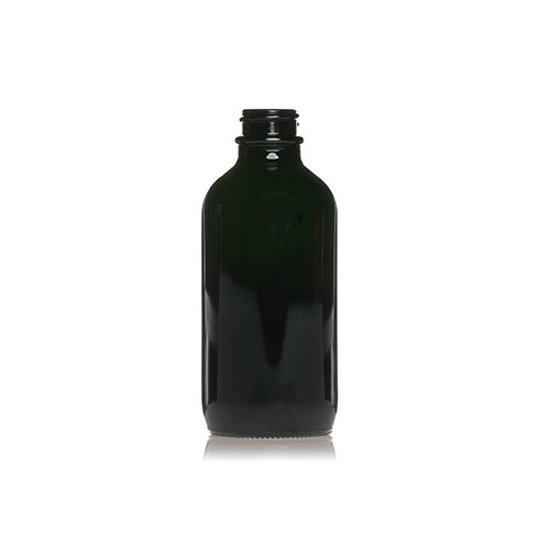 8 OZ Black Boston Round Glass Bottle