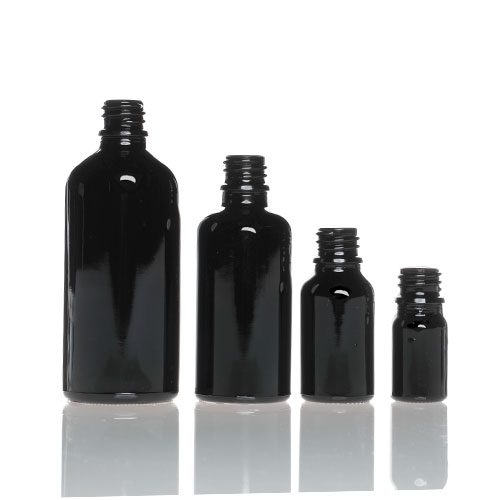 30ml Black Dropper Glass Bottle