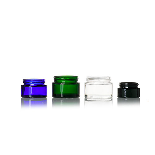 50ml Blue Glass Ointment Jars