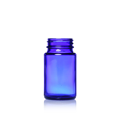100ml Blue Tablet Glass Bottle