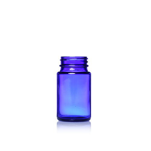 60ml Blue Tablet Glass Bottle