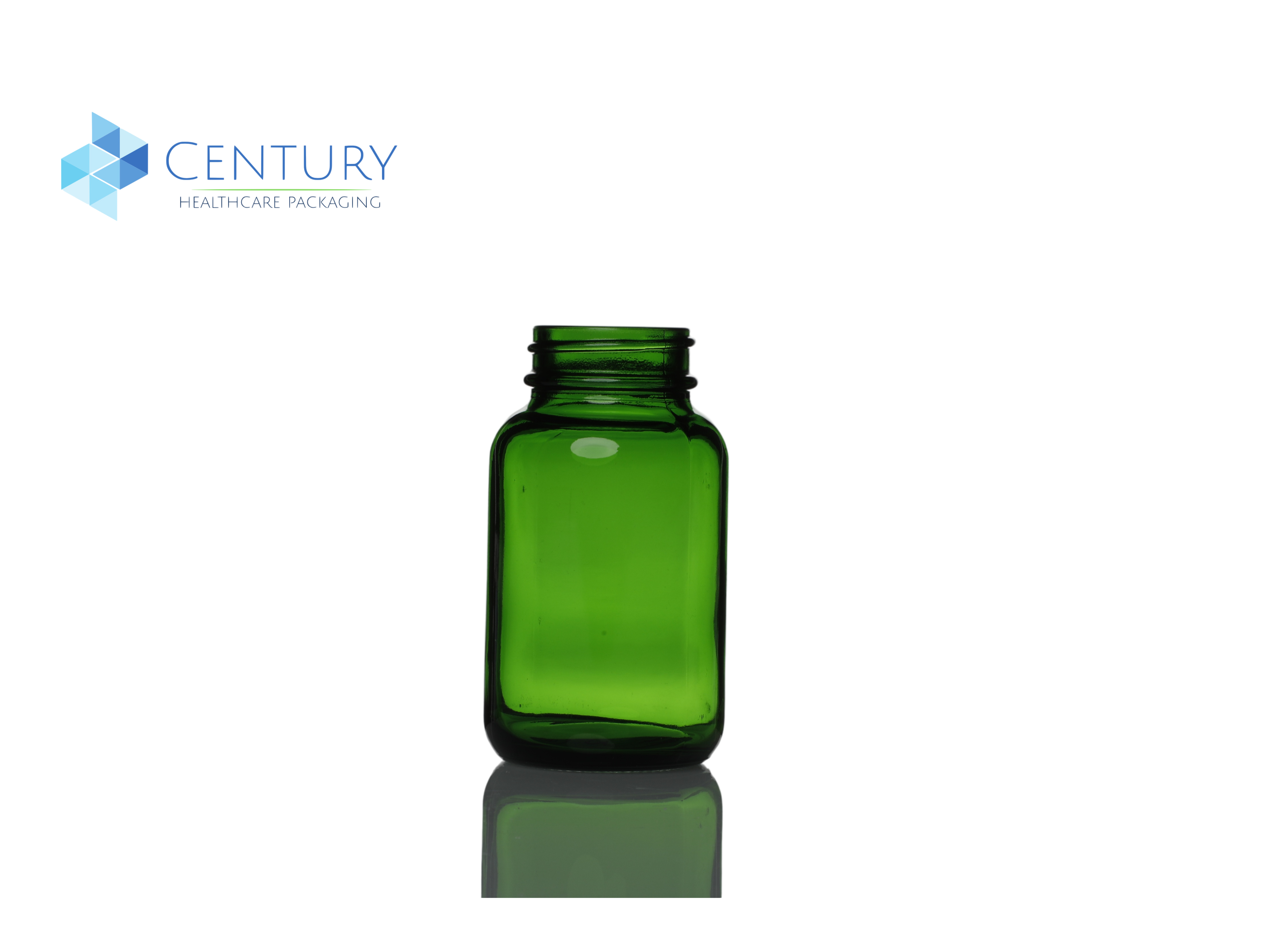 60ml green glass tablet bottle