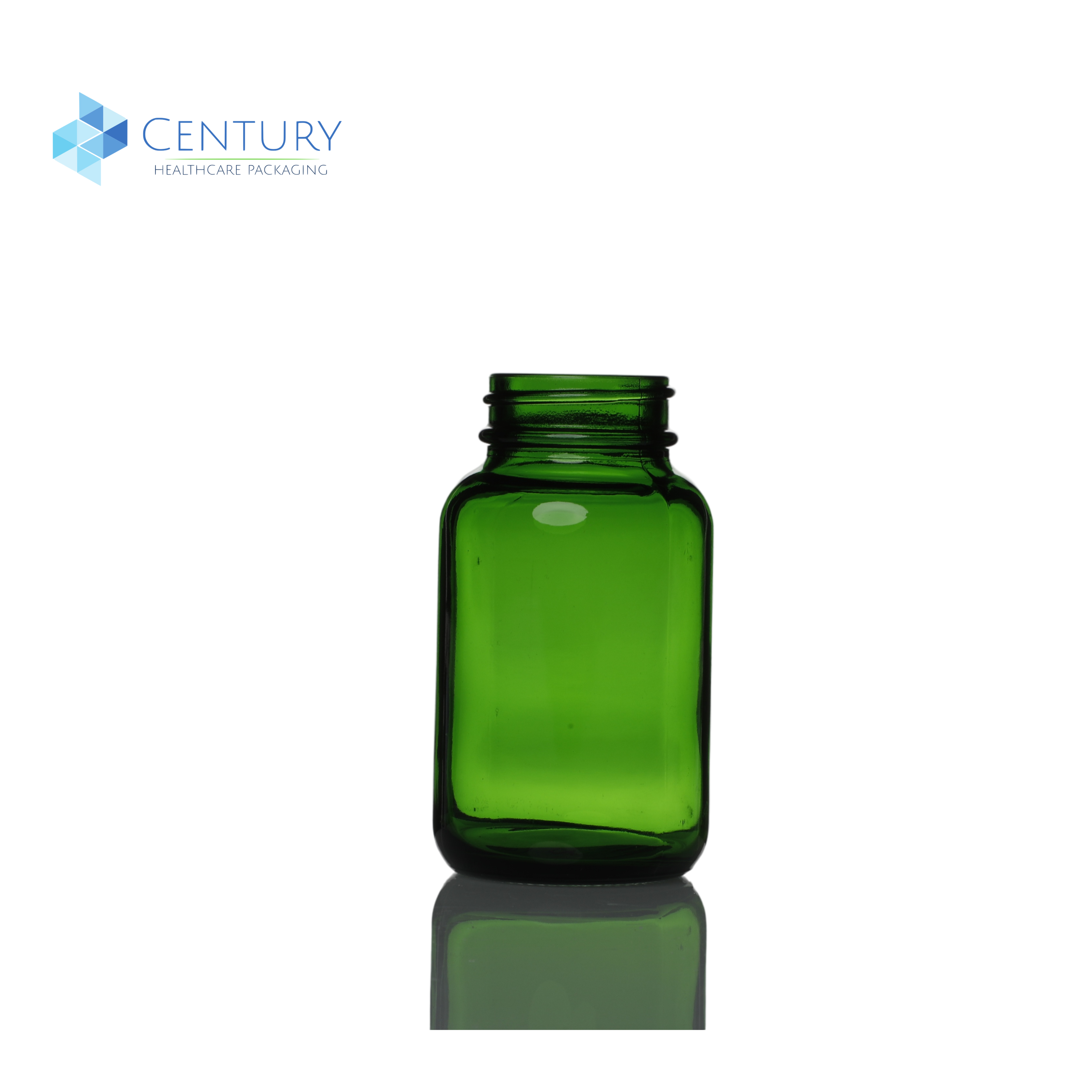 75ml glass green tablet bottle