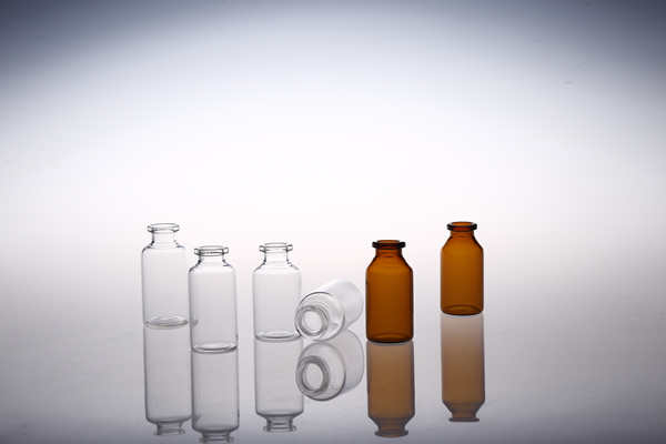 Tubular injection glass vial