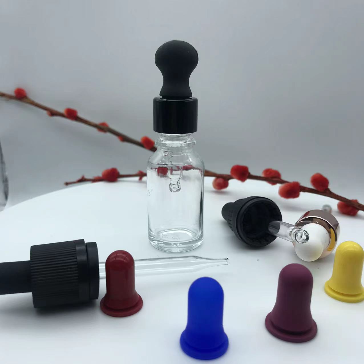 15ml clear dropper glass bottle