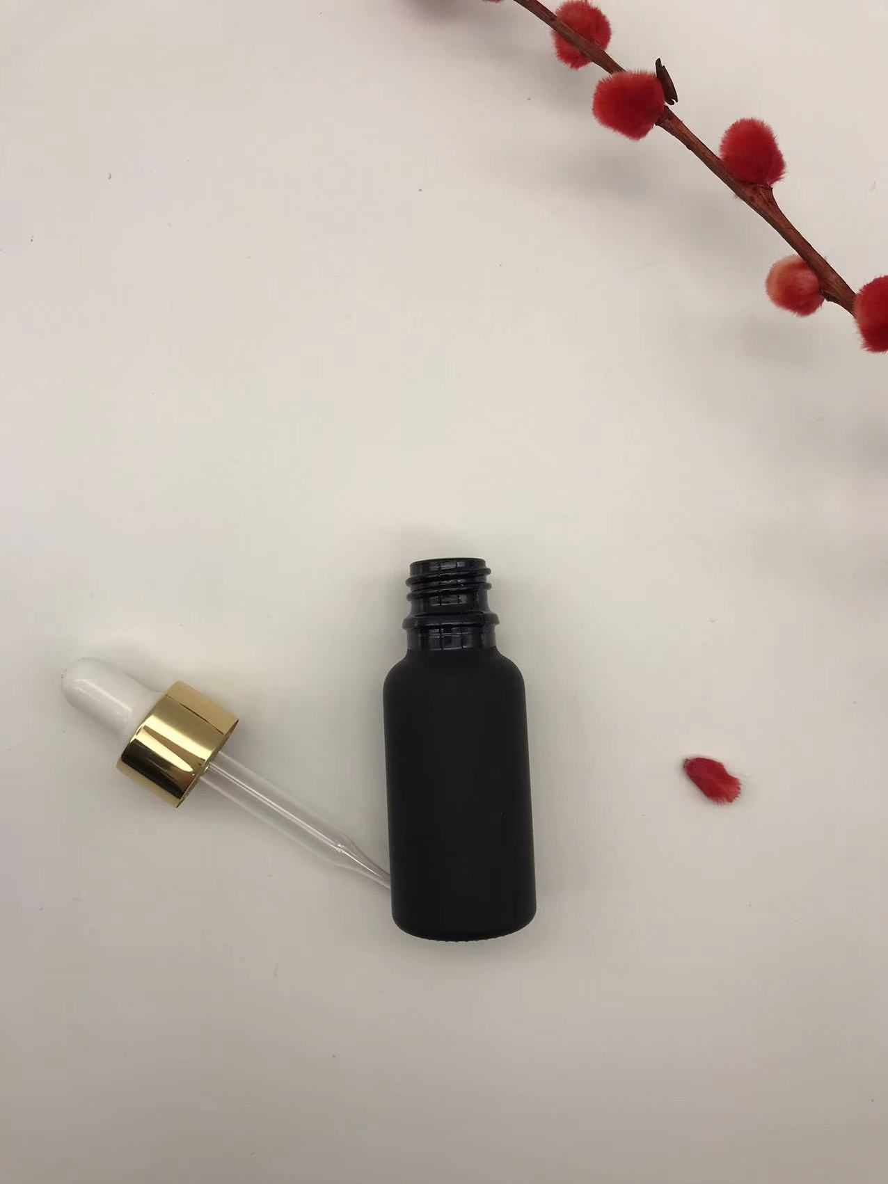 30ml Black Dropper Glass Bottle