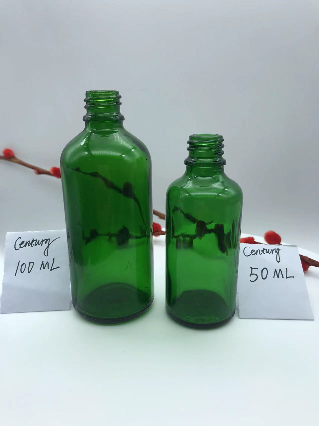 50ml green dropper glass bottle