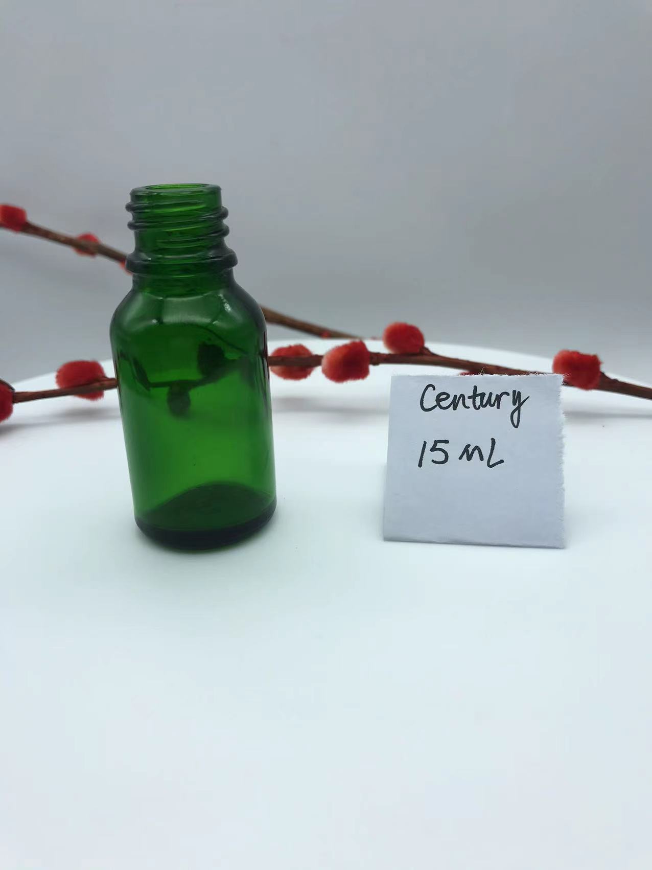 15ml green dropper glass bottle