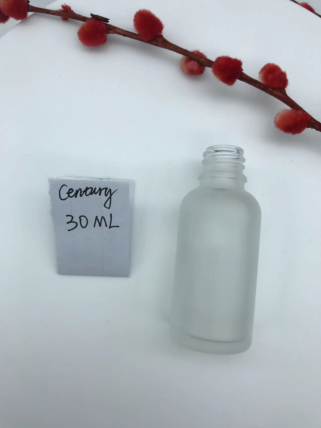 30ml matte clear dropper glass bottle