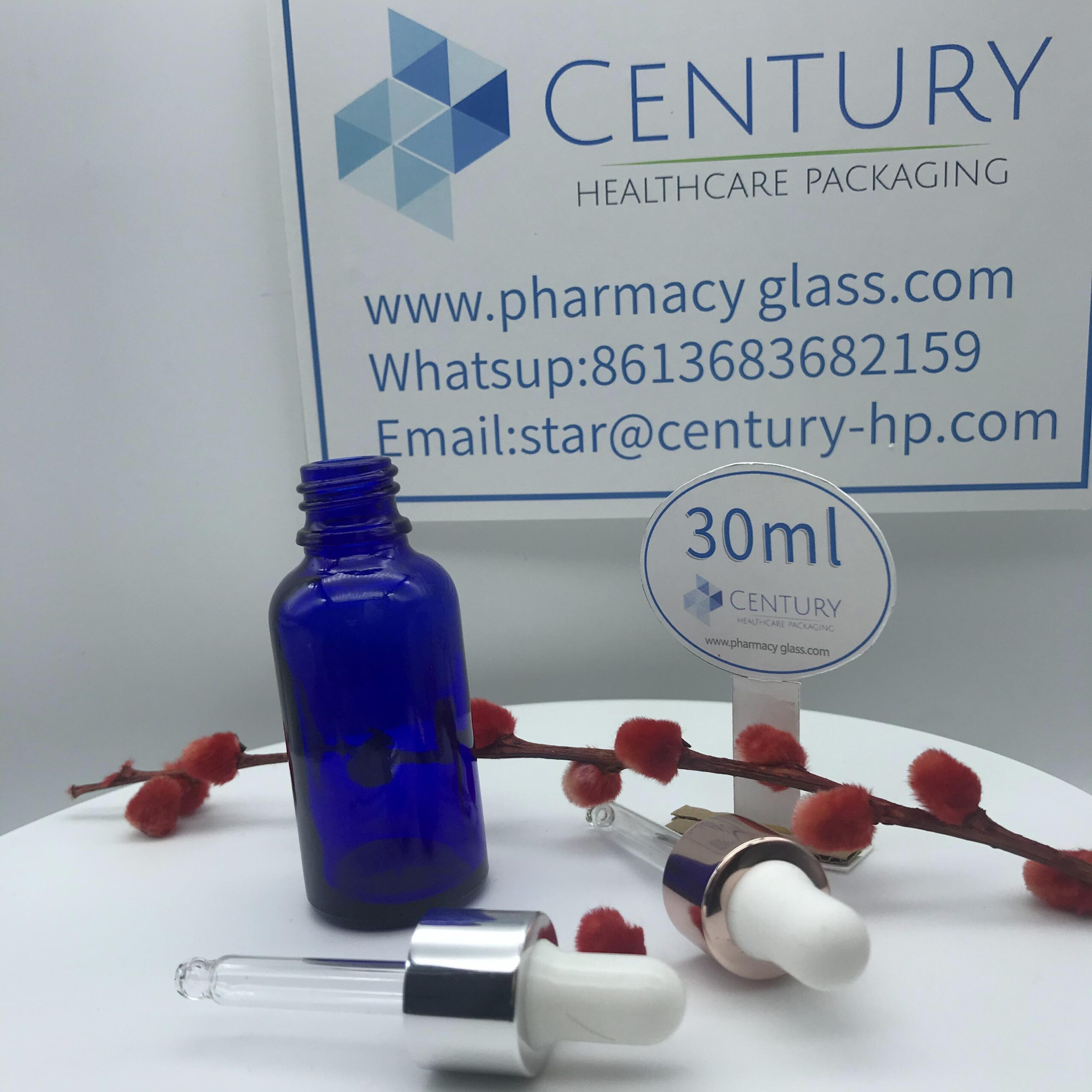 30ml Blue Dropper Glass Bottle